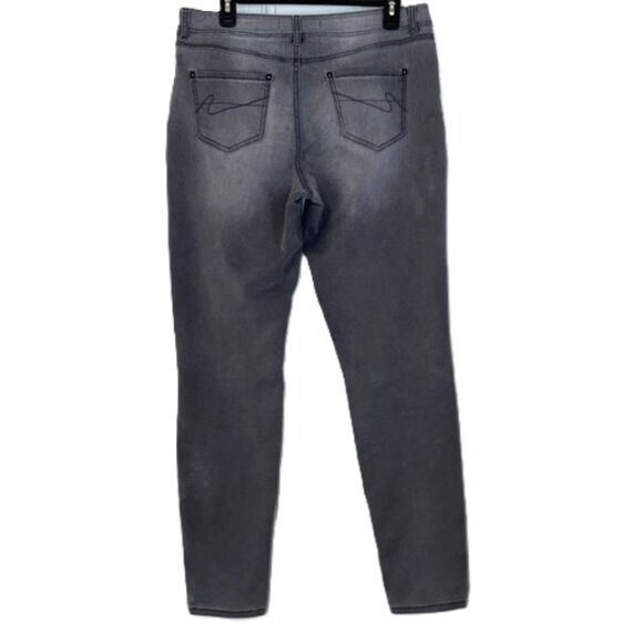 EST 1946 Cato Jeans Gray Stretch 5 Pocket Straight Leg Womens Size 12 - Picture 2 of 14